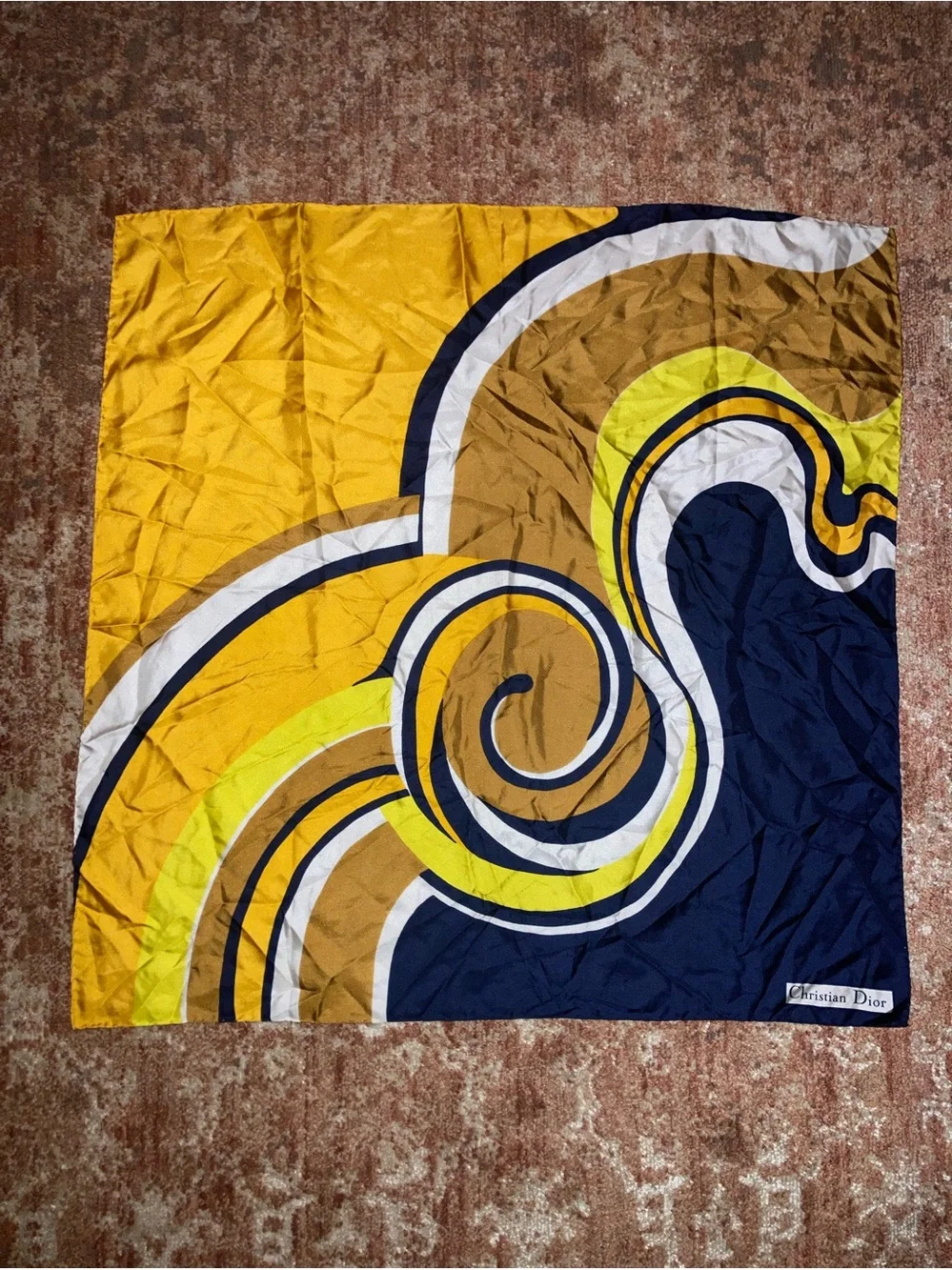 Vintage Christian Dior Abstract Scarf